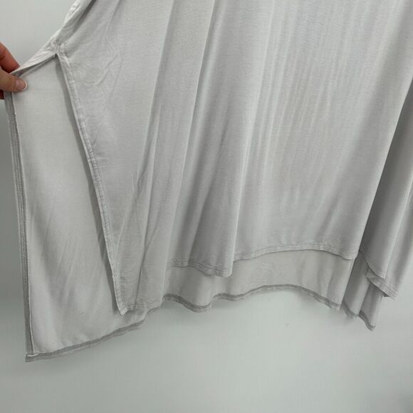 FREE PEOPLE Beach Flawed Light Gray Long Sleeve Oversized Swim Cover Up XS Small - Picture 4 of 7